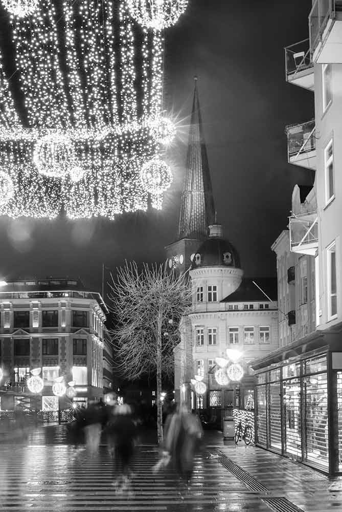 Jul i Aarhus - stort billede af julebelysningen i Aarhus.